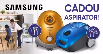 La procurarea frigiderului sau masinei de spalat rufe Samsung beneficiați de cadou aspirator!