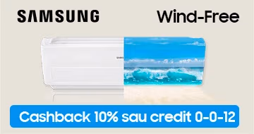 Cashback 10% sau credit 0% la procurarea aparatelor de aer conditionat Samsung