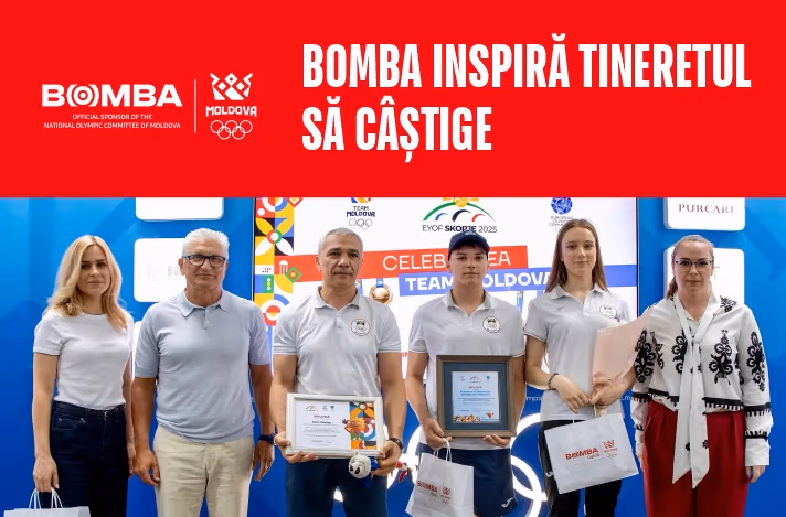 Susținerea tinerilor campioni: BOMBA i-a premiat pe participanții la Festivalul Olimpic European al Tineretului 2025