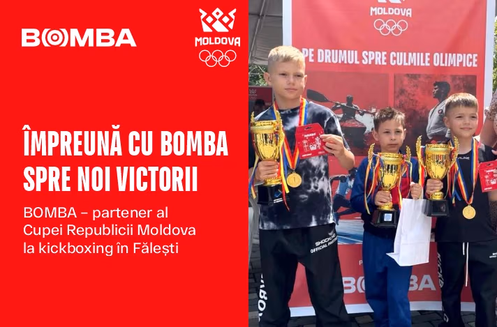 BOMBA – partener al Cupei Republicii Moldova la kickboxing în Fălești