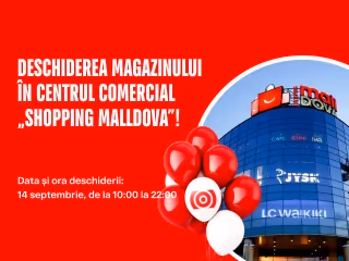 Deschiderea magazinului actualizat BOMBA în Centrul Comercial Shopping MallDova