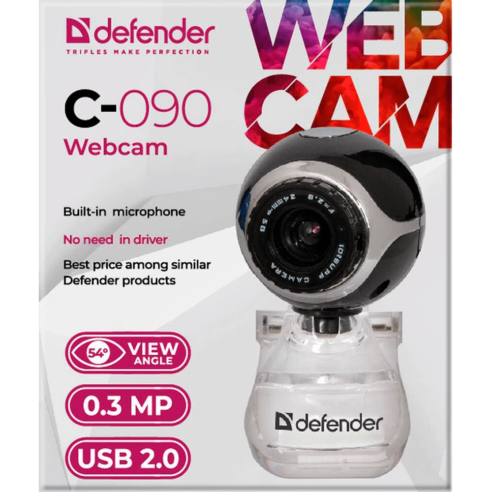 Camera Web Defender C090Black block specification img 2