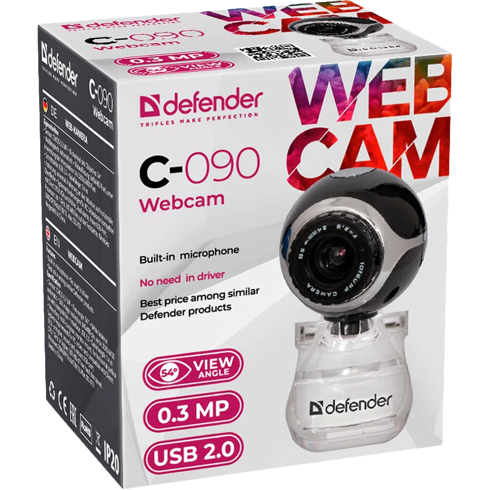 Camera Web Defender C090Black block specification img 3