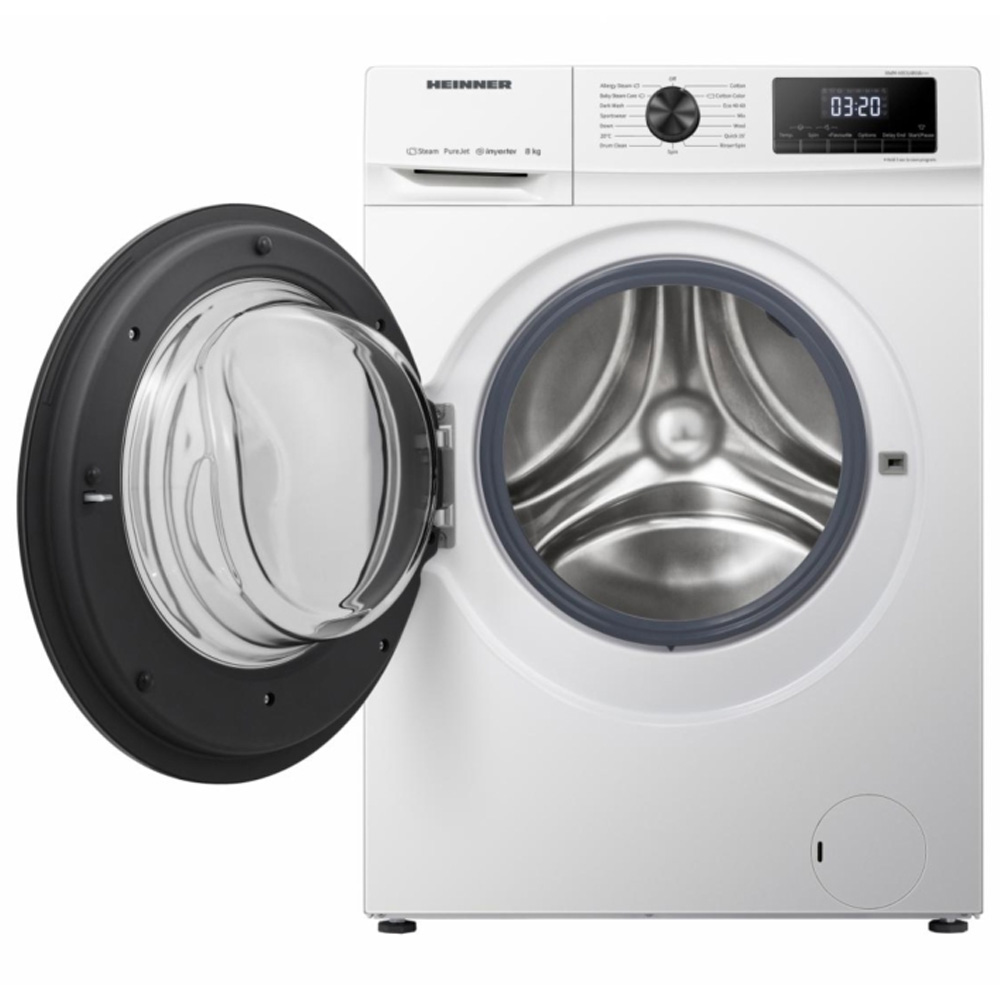 Masina de spalat Heinner HWMH8014INVA+++ 8 kg / 1400 rot/min / A / Alb photo 2