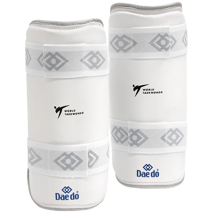 Protectia gleznei pentru Taekwondo DAEDO WT SHIN GUARD Silver Fit photo 