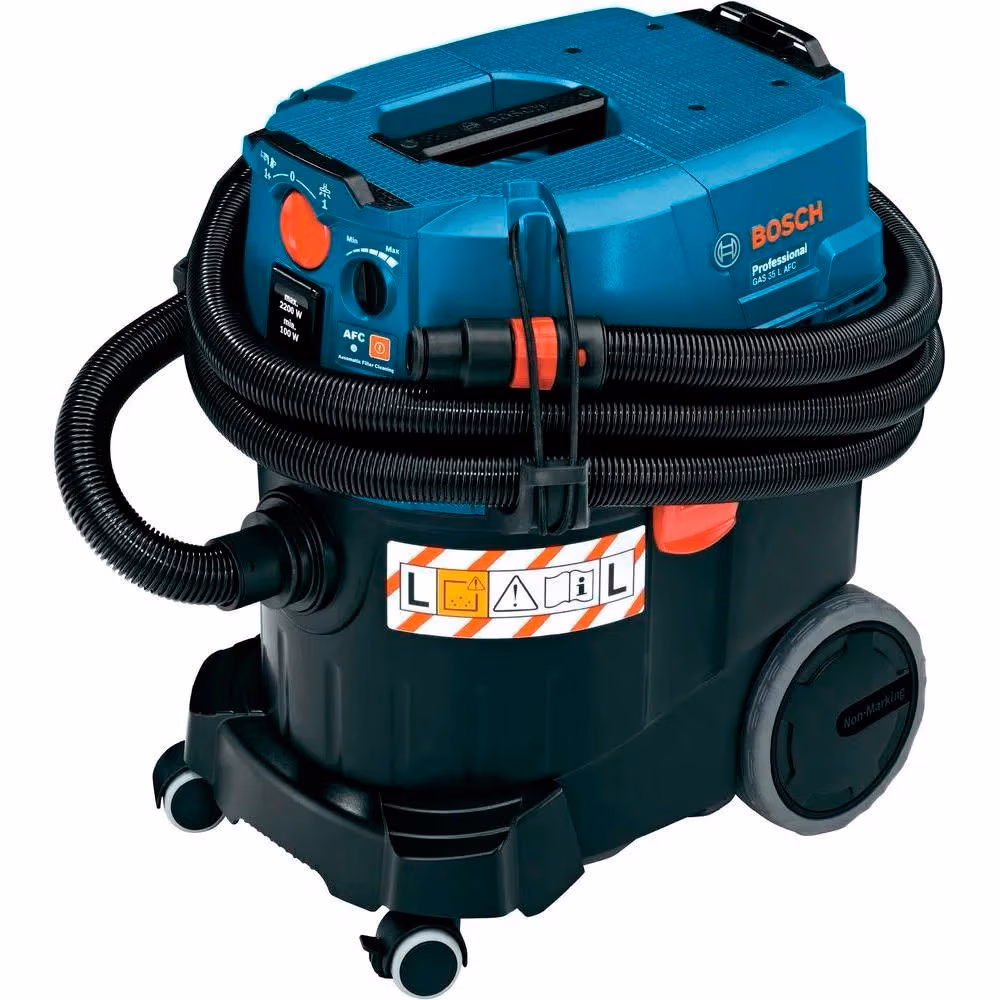 Aspirator constructii Bosch GAS 35 L AFC, 06019C3200, 1380 W, 85 dB, Albastru 