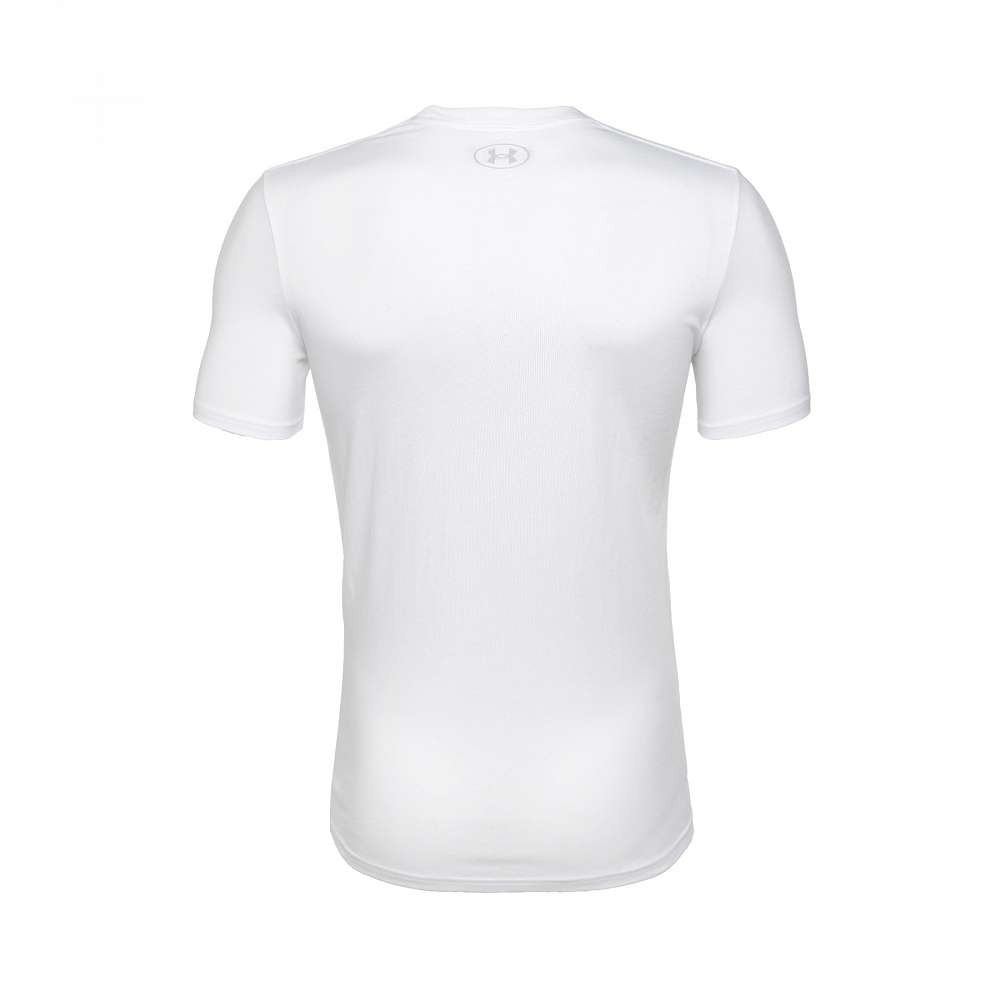 Tricou bărbătesc Under Armour UA BOX LOGO WORDMARK SS L Alb photo 3