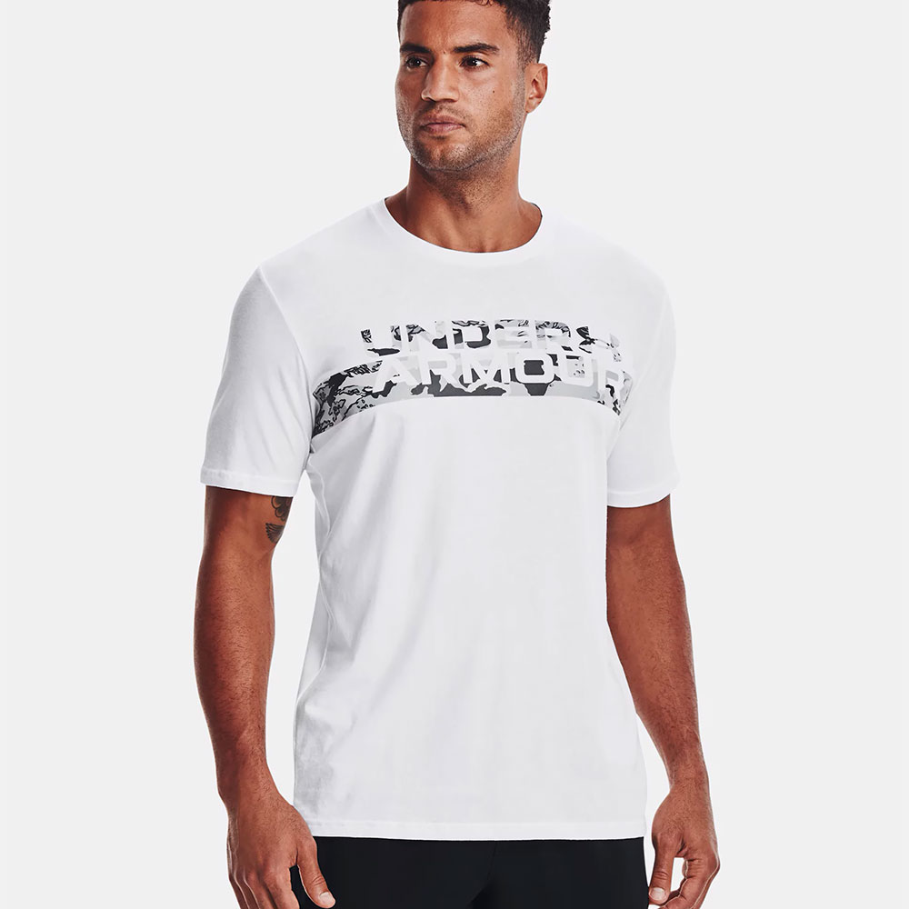 Tricou bărbătesc Under Armour UA CAMO CHEST STRIPE SS LG Alb photo 3
