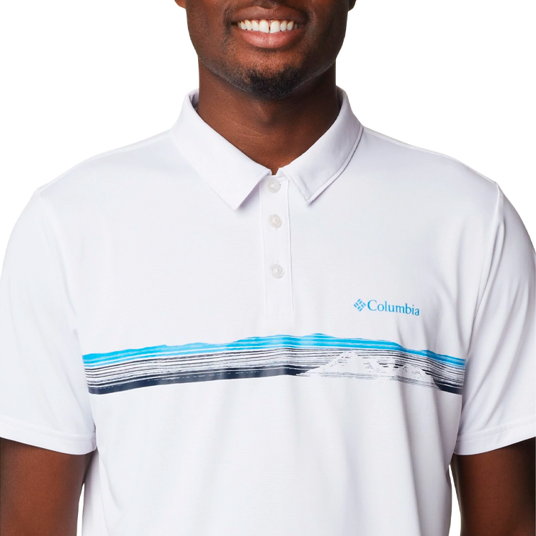  Polo pt bărbați Columbia Hike Novelty Polo S Alb  photo 3