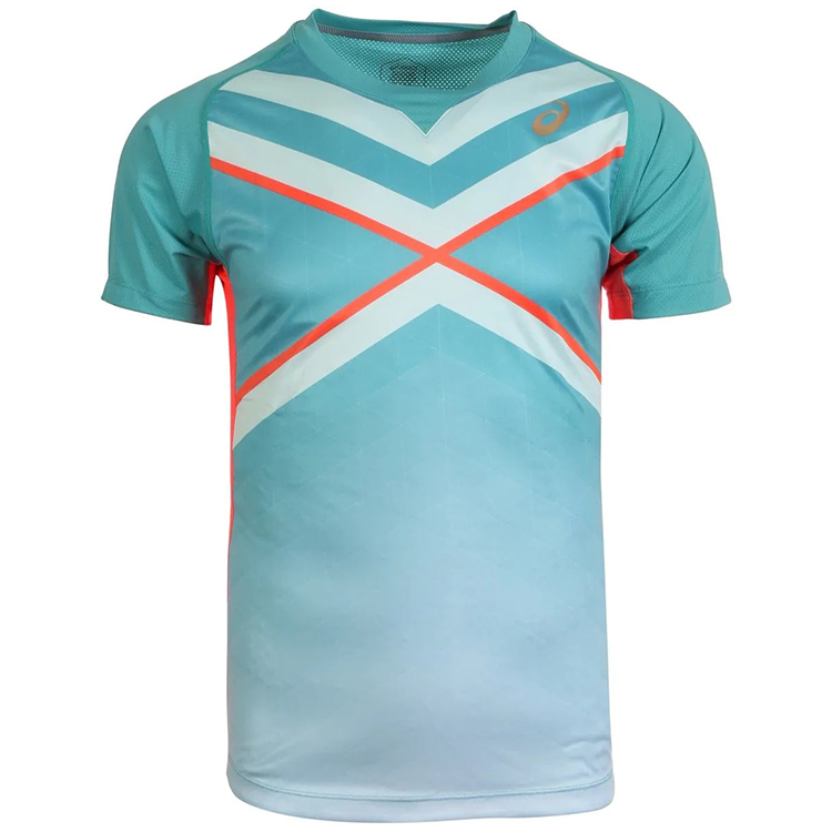 Tricou bărbătesc Asics TENNIS M GPX TEE TECHNO CYAN L Albastru photo 1