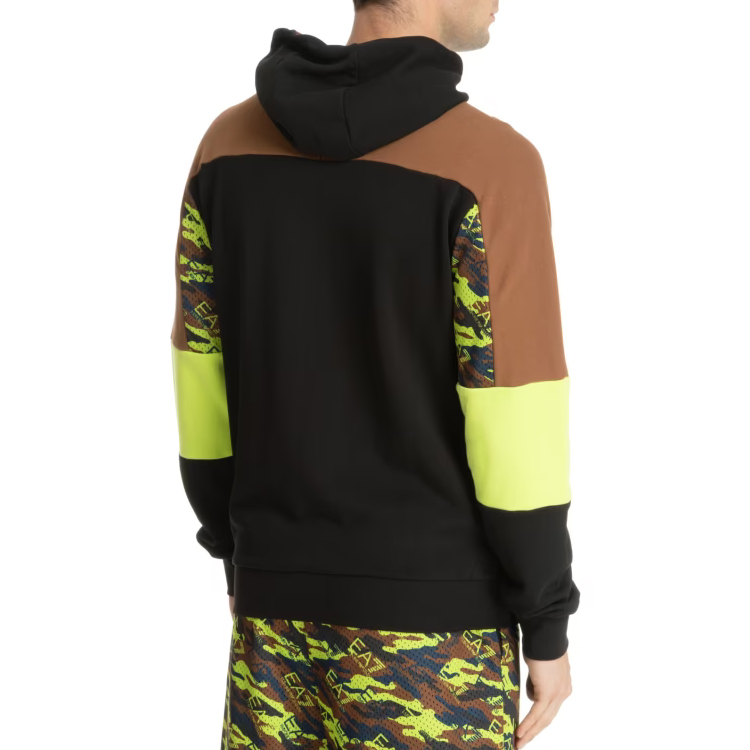 Hanorac pt bărbați EA7 EMPORIO ARMANI FELPA XL Negru photo 3