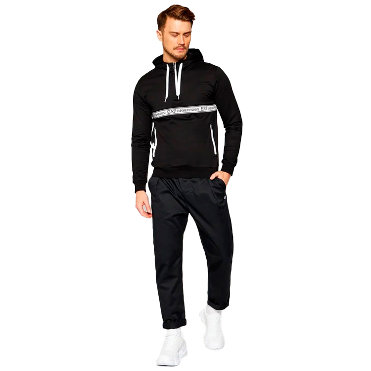 Hanorac pt bărbați EA7 EMPORIO ARMANI SWEATSHIRT EA7 S Negru photo 2