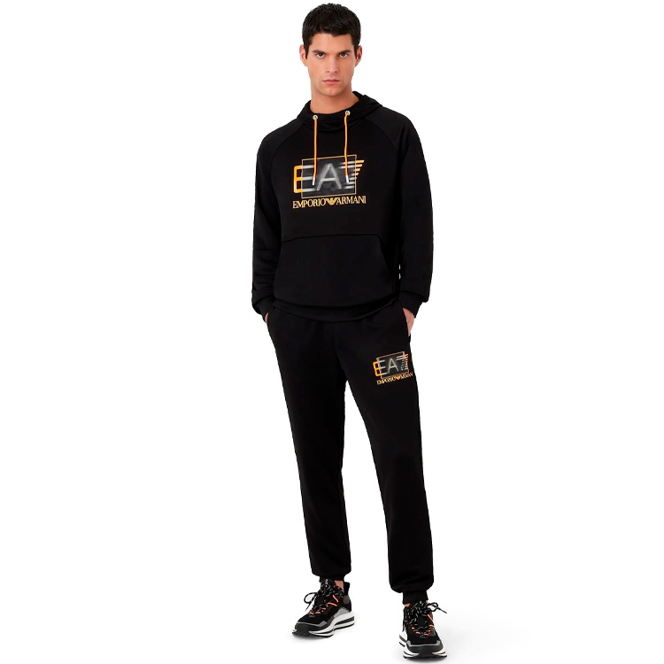 Hanorac pt bărbați EA7 EMPORIO ARMANI SWEATSHIRT S Negru photo 5