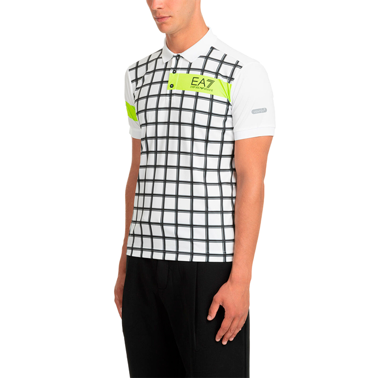  Polo pt bărbați EA7 EMPORIO ARMANI POLO L alb  photo 4
