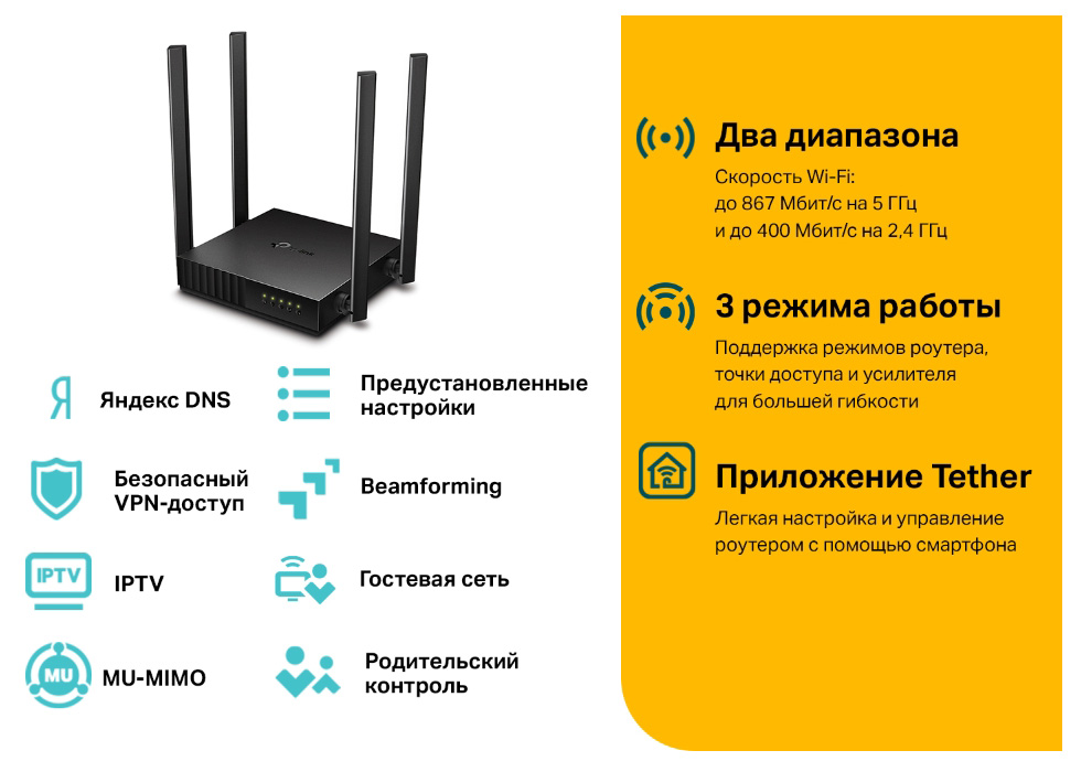 Router TP-Link Archer A64 AC1200 photo 3