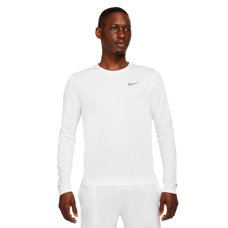 Hanorac pt bărbați Nike M NK DF UV MILER TOP LS M Alb photo 2