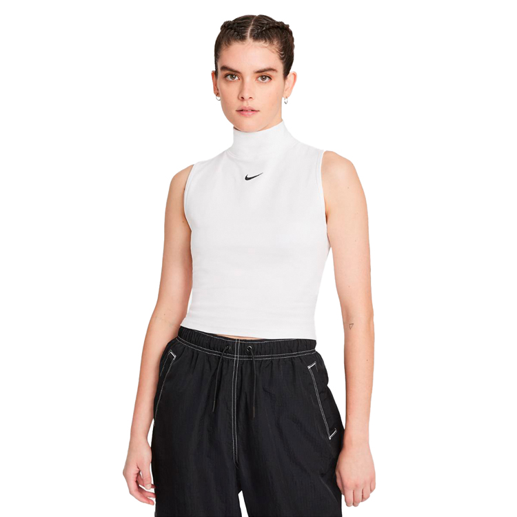 Maiou Nike W NSW ESSNTL MOCK SL TOP L Alb Femei photo 1 Maiou Nike W NSW ESSNTL MOCK SL TOP L Alb Femei photo 1