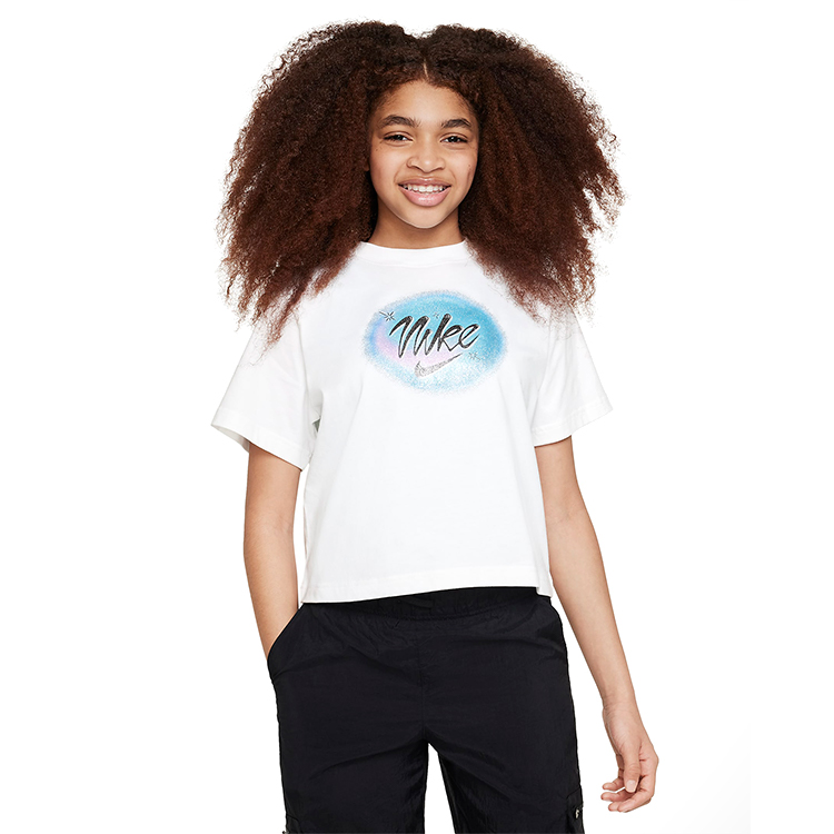 Tricou Nike G NSW TEE BOXY CARNIVAL / Femei / S / Alb photo 2