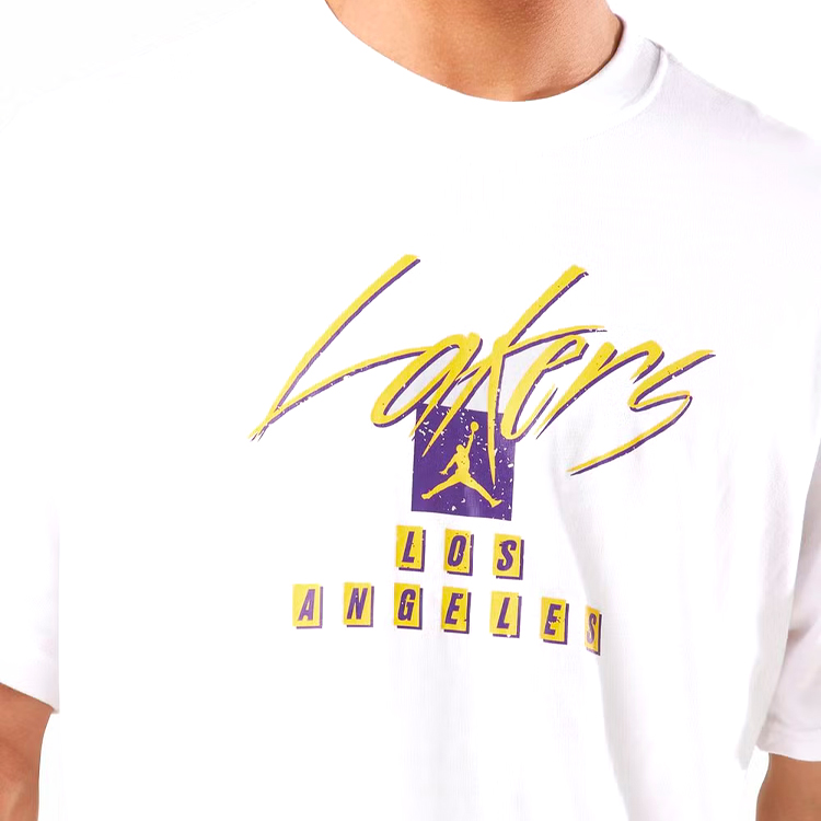 Tricou bărbătesc Nike LAL M CTS STMT M90 SSTEE L Alb photo 3