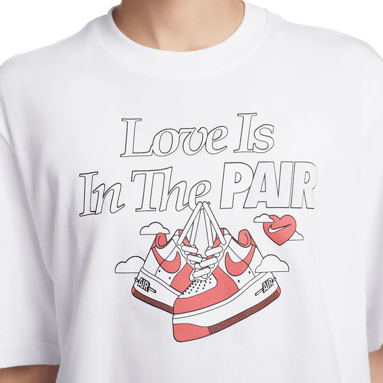 Tricou Nike W NSW TEE OC 1 BOXY VDAY L Alb Femei photo 3
