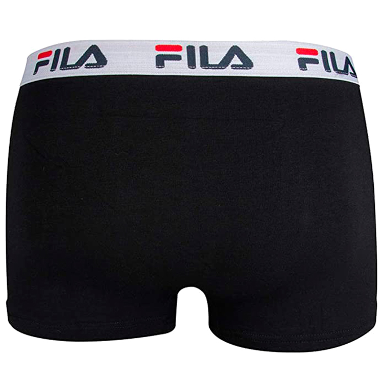 Трусы мужские боксер Fila UW MAN BOXER 2 PACK ELASTIC WITH LOGO XL Черный Мужской photo 3