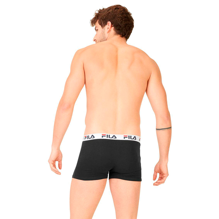 Трусы мужские боксер Fila UW MAN BOXER 2 PACK ELASTIC WITH LOGO XL Черный Мужской photo 4
