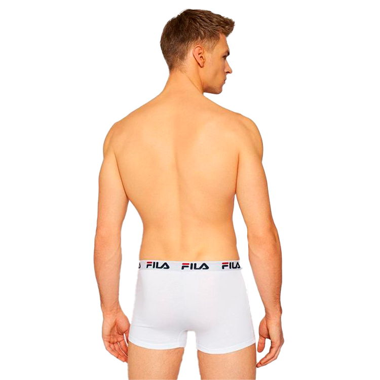 Трусы мужские боксер Fila UW MAN BOXER 2 PACK ELASTIC WITH LOGO XXL Белый Мужской photo 3
