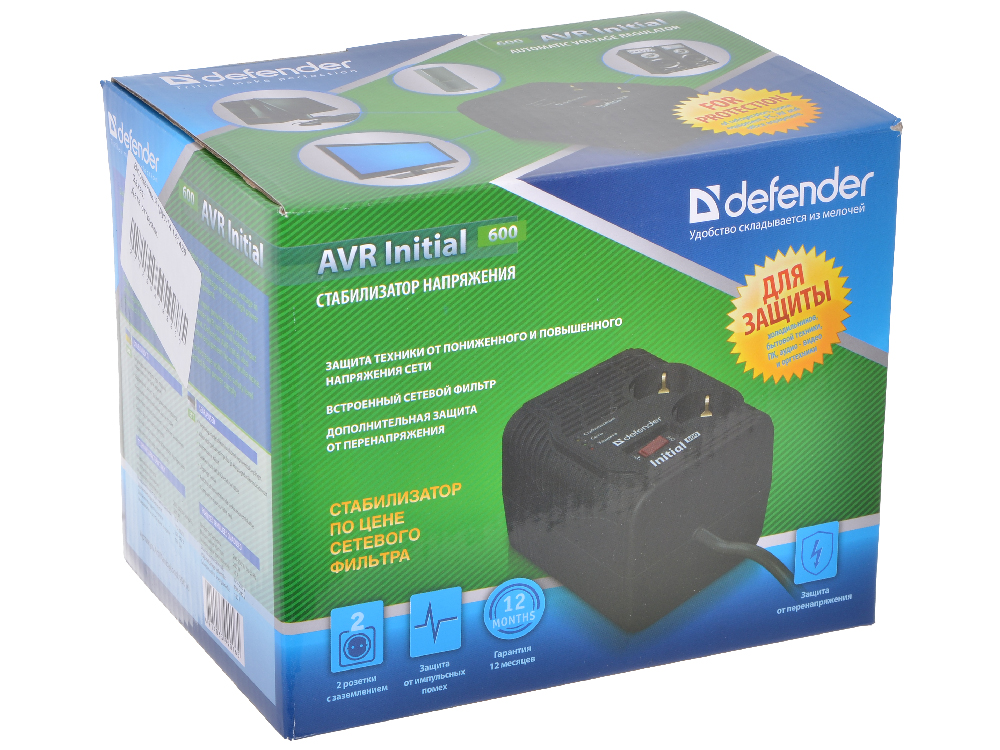 Сетевой адаптер Defender AVR Initial 600 photo 3