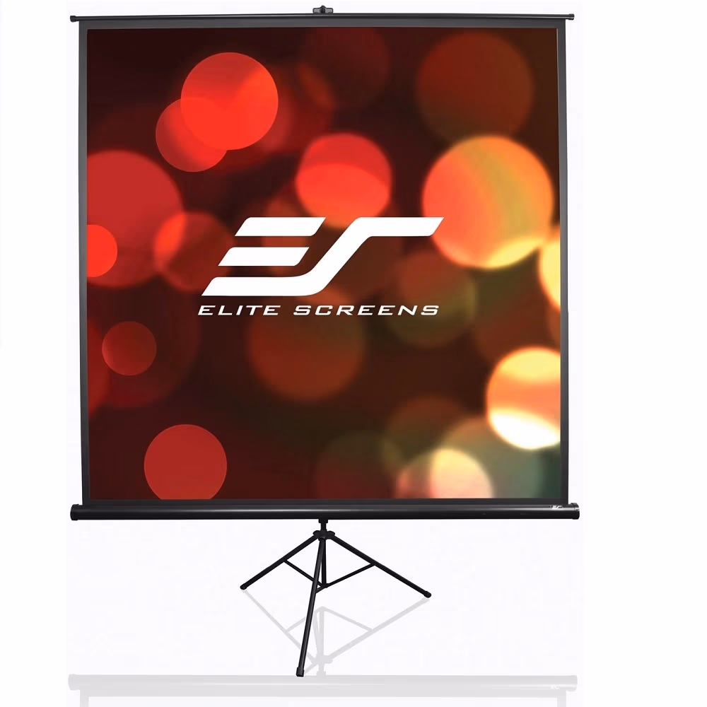 Elite Screens 113"(1:1) 203x203cm Tripod Series Pull Up, Black 