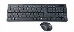 Gembird KBS-WCH-03, Wireless desktop set, black, US-layout, Black thumbnav 1