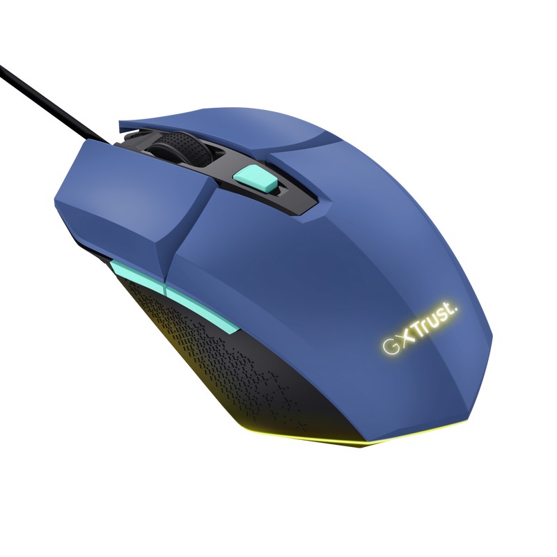 Mouse Gaming Trust GXT 109B FELOX, USB, Blue photo 4
