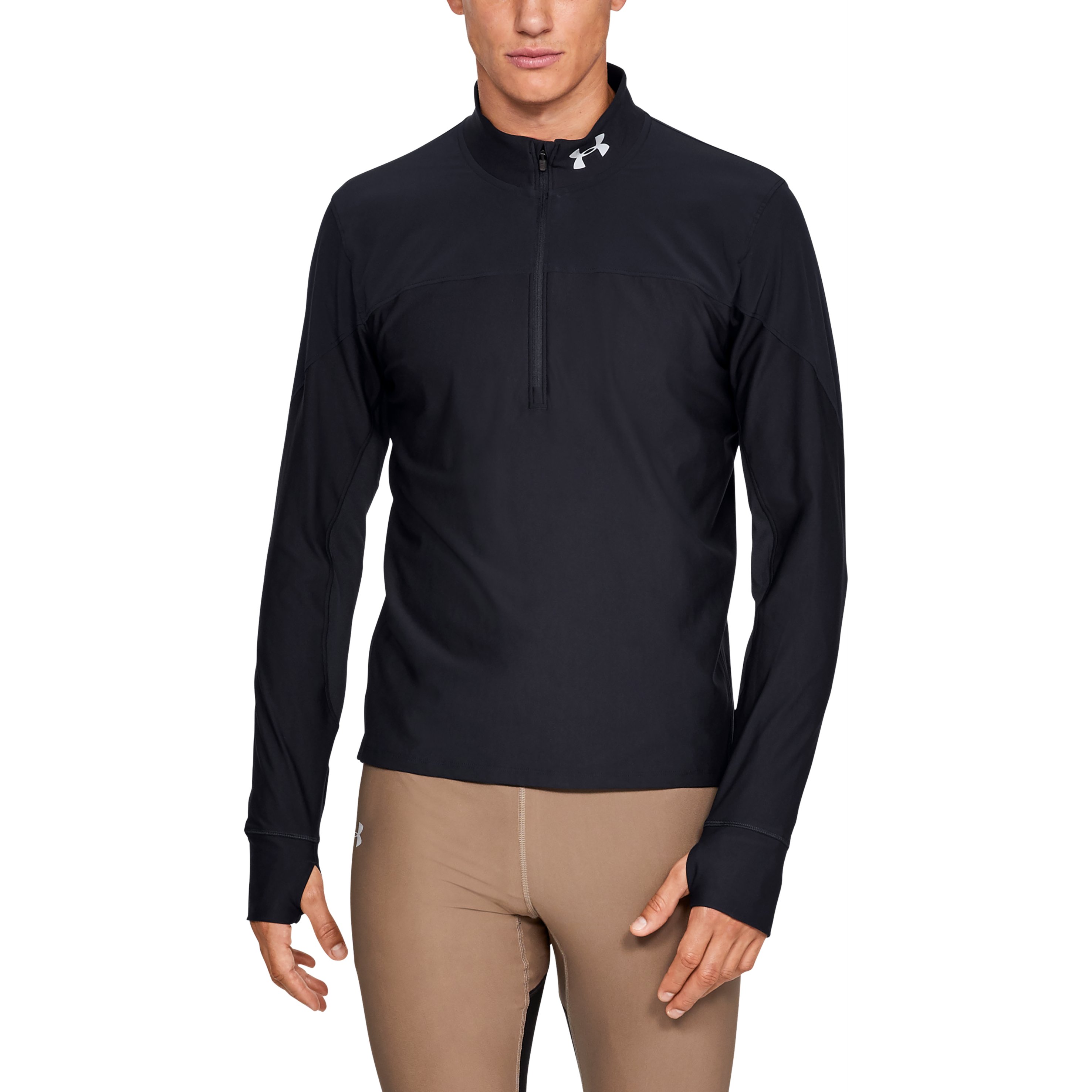 Hanorac pt bărbați Under Armour UA QUALIFIER HALF ZIP LG Negru photo 2