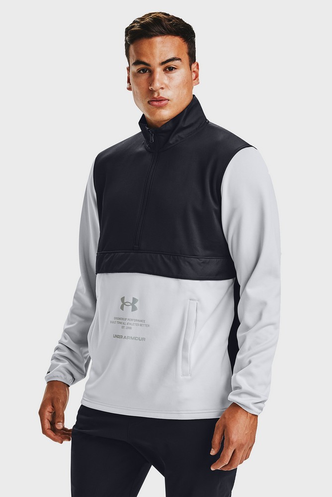 Hanorac pt bărbați Under Armour UA AF STORM 1-2 ZIP L Negru-alb photo 3
