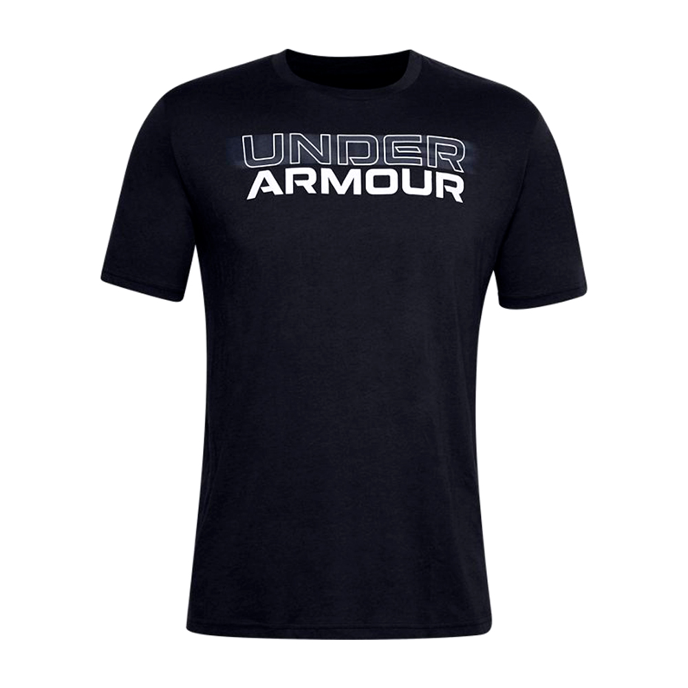 Tricou bărbătesc Under Armour UA BLURRY LOGO WORDMARK SS L Negru photo 1
