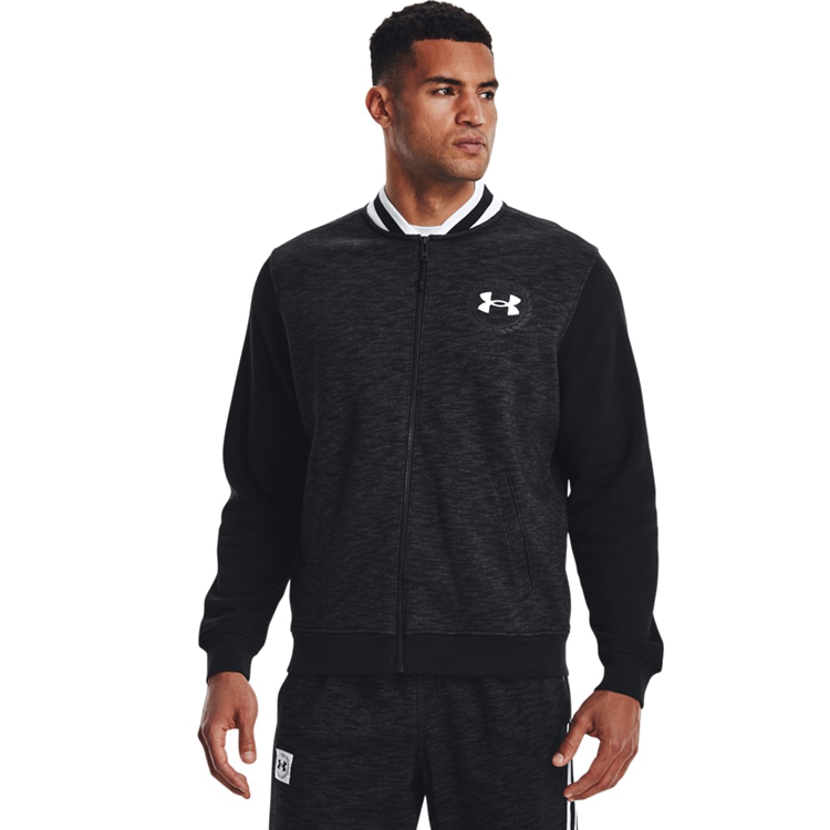 Hanorac pt bărbați Under Armour UA Essential Heritage Flc FZ XXL Negru photo 2