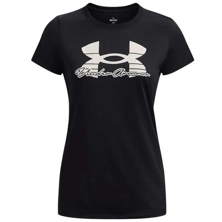 Tricou Under Armour UA Tech Solid Script SSC / Femei / XXL / Negru photo 1