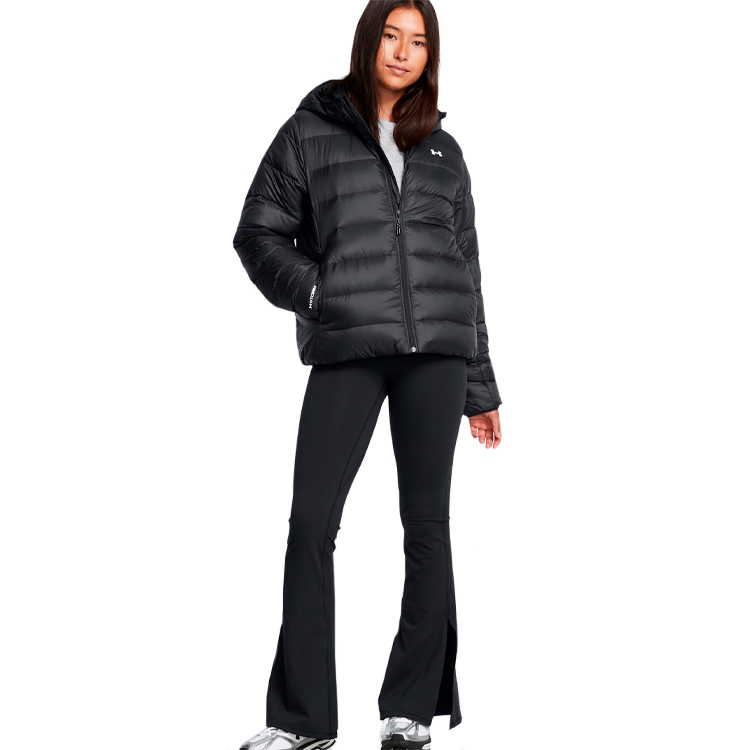 Scurta Under Armour LEGEND DOWN HOODED JACKET L Negru Femei photo 4