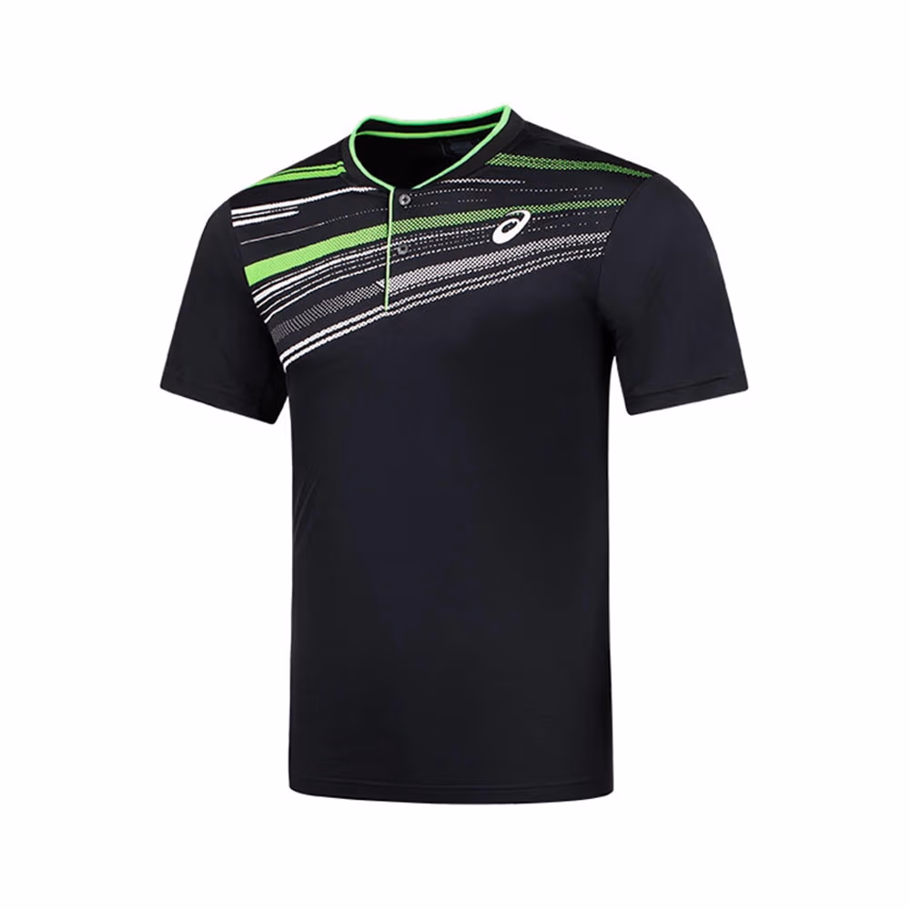 Поло Asics MEN COURT GRAPHIC POLO-SHIRT PERFORMANCE BLACK
