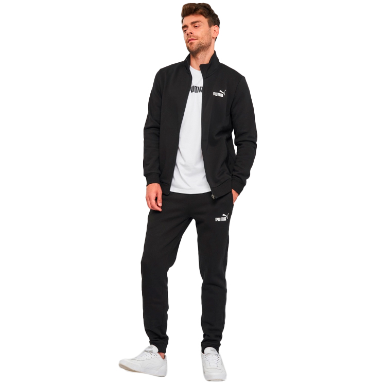 Trening pt Barbati Puma Clean Sweat Suit FL M Negru photo 4