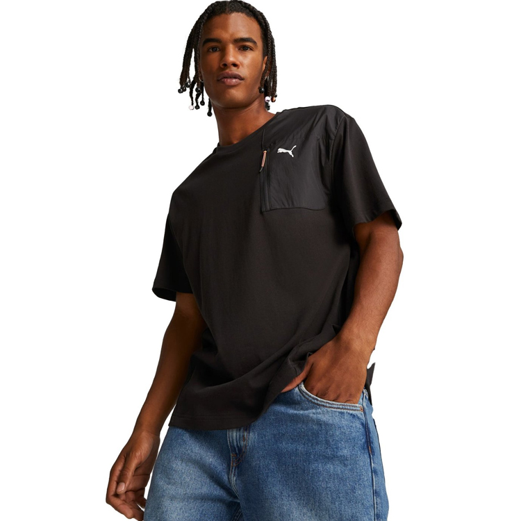 Tricou bărbătesc Puma OPEN ROAD Tee S Negru photo 4