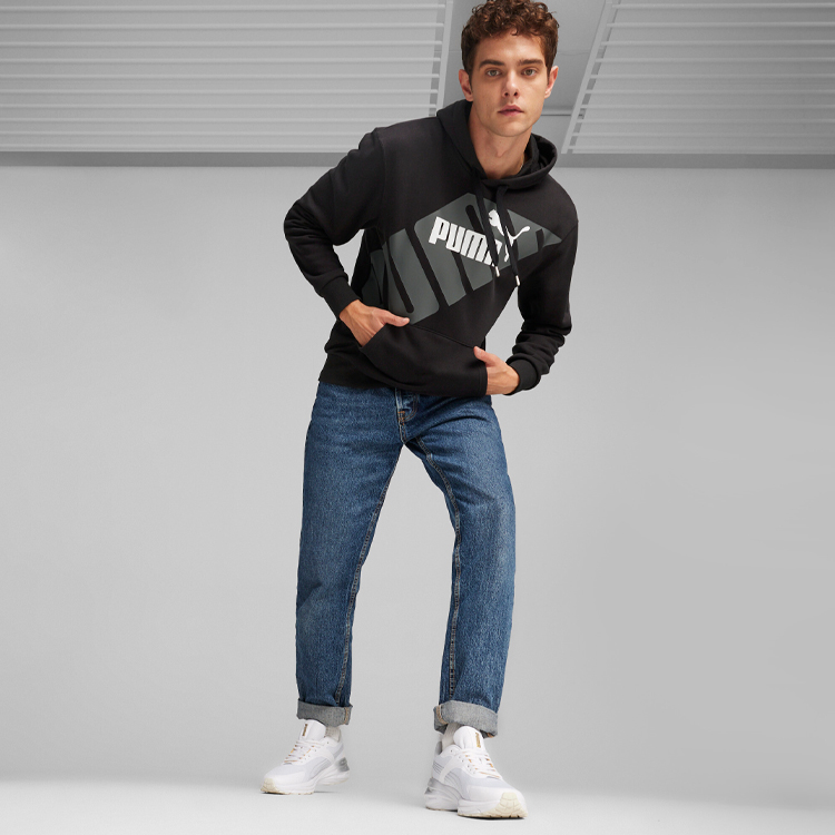 Hanorac pt bărbați Puma POWER Graphic Hoodie TR S Negru photo 2