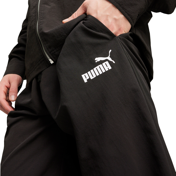 Pantaloni Puma POWER Colorblock Woven Pants XL Negru-alb Barbati photo 3