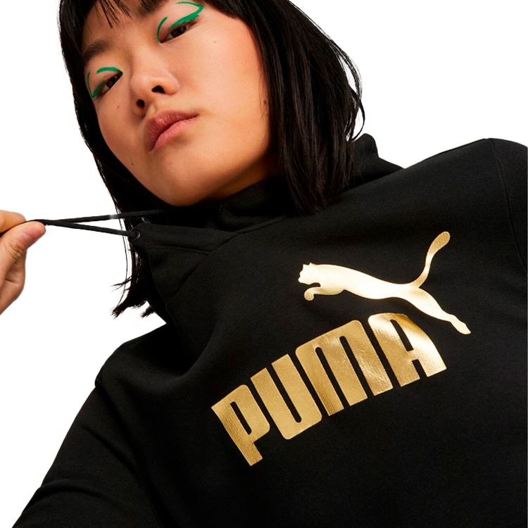 Hanorac Puma ESS+ Metallic Logo Hoodie TR XS Negru Femei photo 5