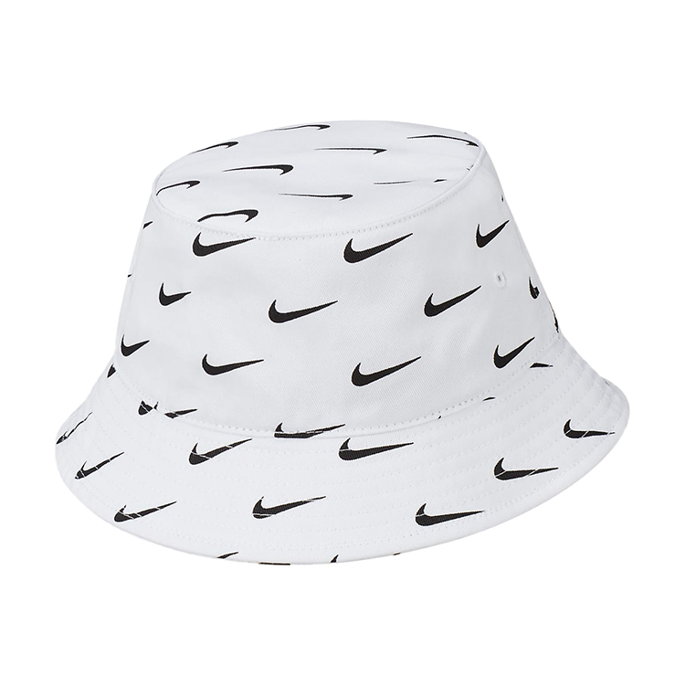 Chepiu Nike NAN SWOOSH PRINT BUCKET HAT 4-7 Alb photo 2
