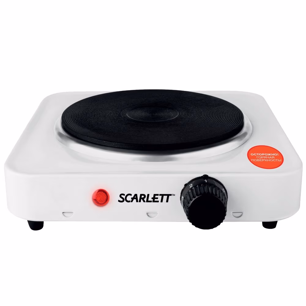Plita de masa electrica Scarlett SCHP700S01, 1 arzatoare, 1000 W, Alb