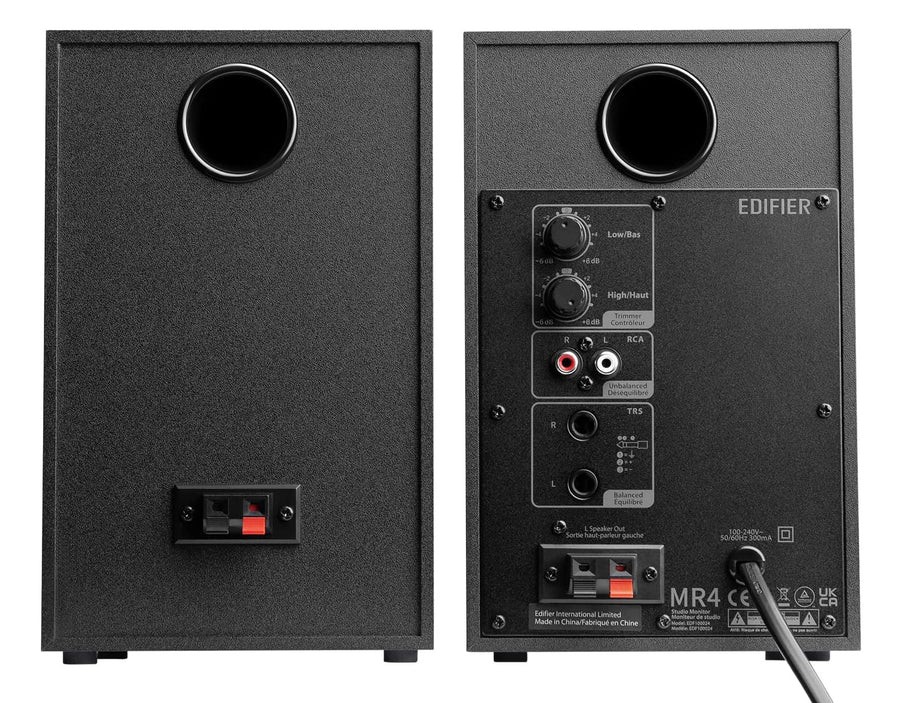 Monitore de studio Edifier MR4 Black / 42W RMS / balanced TRS / AUX / wooden / (4”+1') photo 5