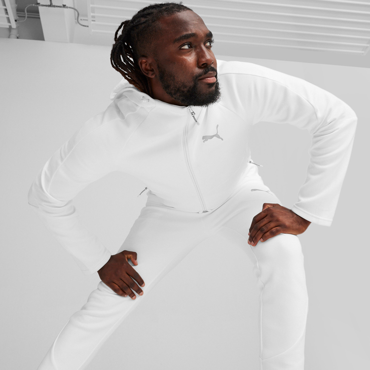 Hanorac pt bărbați Puma EVOSTRIPE Full-Zip Hoodie DK S Alb photo 1
