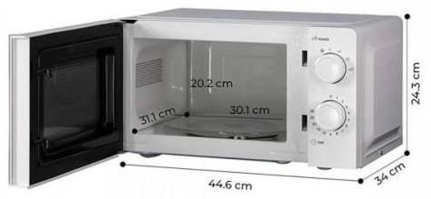 Cuptor cu microunde Kumtel HM02 700 W / 20 l / Alb photo 3