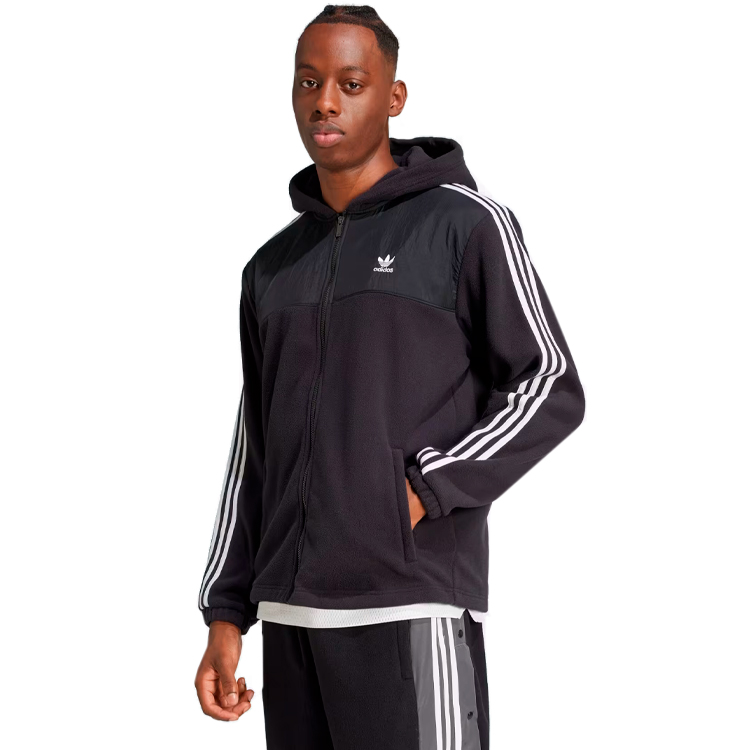 Hanorac pt bărbați Adidas Fleece hoodie XS Negru photo 2