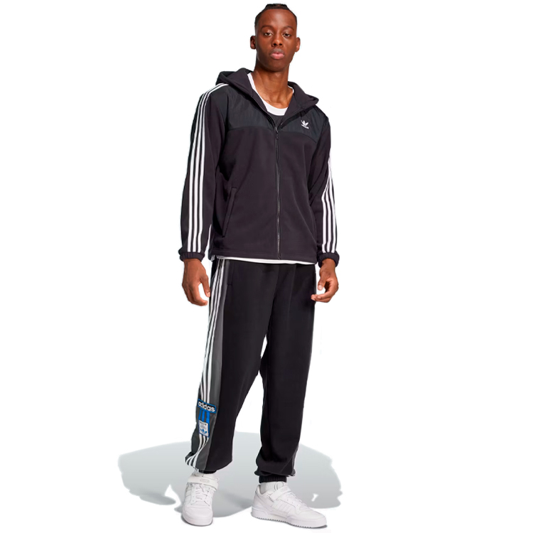 Hanorac pt bărbați Adidas Fleece hoodie XS Negru photo 4